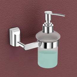 Plantex Smero Pure Brass Made Hand Wash Holder for Wash Basin/Liquid Soap Dispenser/Shampoo Dispenser - Superb (Chrome)