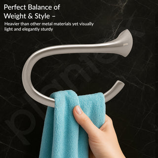 Plantex Smero Pure Brass Towel Hanger for Wash Basin/Hand Towel Hanger/Bathroom Accessories - Effect(Satin Matt)