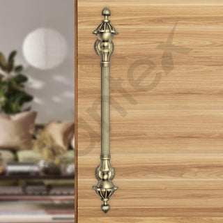Plantex 18 Inch Main Door Handle/Wooden Pull-Push Handle for Main Door/3 Year Warranty Pack of 1 (S-136-Brass Antique)