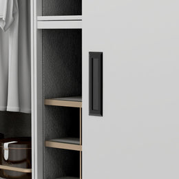 Plantex Sliding Door Handle/Concealed Handle for Sliding Door/160mm Concealed Handle for Wardrobe/Kitchen Cabinet - Pack of 1 (Black)