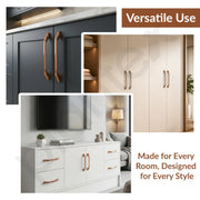 Plantex Cabinet Handle/160mm Handle for Drawer/Wardrobe/Kitchen Handle/Pull-Push Handle for Home/Office - Pack of 2 (Rose Gold)