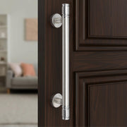 Plantex Main Door Handle/Pull & Push Handles for All Doors of House, Office, Hotels/300mm Wooden & Glass Door Handle - Pack of 1 (Satin Steel & Chrome)