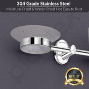 Plantex 304 Stainless Steel Oreva Silver 2 in 1 Soap and Brush Holder Stand/Wall Mounted Soap Holder/Bathroom Accessories - (Chrome)