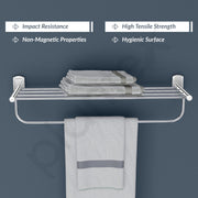 Plantex 304 Grade Stainless Steel 24 inch Towel Rack/Towel Stand/Towel Bar/Towel Hanger for Bathroom/Bathroom Accessories - Parv (Chrome)