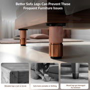 Plantex 3 Inch Sofa Leg for Bed Furniture/Aluminium Sofa Leg for Table/Support Legs/Furniture Leg - Pair of 1 (2 Piece) (DTS-77,Rose Gold)