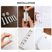 Plantex Soft Close Toilet Seat Cover Hinges/Plastic Screw Kit for Toilet Seat Cover Repair/Fixing Kit for EWC Models/Plastic Seat Cover Fixtures - (White)