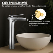 Plantex Pure Brass Basin Mixer Tap Hot & Cold/Single Lever Pillar Cock Water Tap for Basin/Mixer tap for Wash Basin-(Chrome)