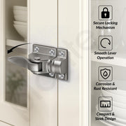 Plantex Cabinet Latch Ã¢â‚¬â€œ Heavy-Duty Hatch Case Bolt for Storage Units, Toolboxes, Kitchen Cabinets & Cupboards - Pack of 4 (Satin)