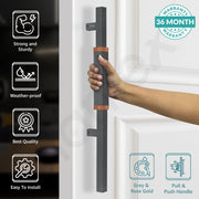 Plantex 20.5 Inch Main Door Handle/Aluminium Door Handle/Pull-Push Door Handle/Door Accessories (Pack of 1, Rose Gold, Grey)