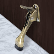 Plantex Door Stopper for Main Door/Kick Down with One Touch Door Stoppers/Stops - (186-Brass Antique)