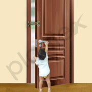 Plantex Security Latch for Home/Safety Door Lock for Home-Office- Hotel, Guard with High Security Auxiliary Lock Pack of 4 (Brass Antique)