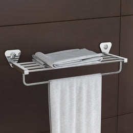 Plantex Pyramid Stainless Steel Towel Rack for Bathroom/Towel Rod/Towel Stand/Towel Hanger/Bathroom Accessories - 24 Inch (Chrome Finish)