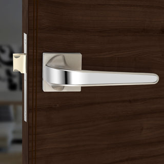 Plantex Heavy Duty Door Lock for Bathroom/Mortise Keyless Handle Door Lock for Store Room/Balcony/Office with Baby Latch –(7091 Satin White & Chrome Finish)