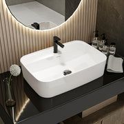 Plantex Ceramic Washbasin/Tabletop Wash Basin with 10 Years Glaze Warranty by Plantex/Wash Basin for Bathroom/Home/Office/Hotels (White - 24 x 15.5 x 6 Inch)