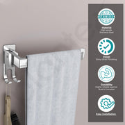 Plantex Stainless Steel Folding Towel Ring for Wash Basin/Towel Hanger for Washbasin/Towel Holder/Bathroom Accessories (Chrome)