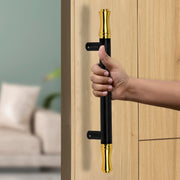 Plantex Heavy Duty Main Door Handle/14 Inch Door Handle for Main Door/Pull Push Handle for Glass/Wooden Door Ã¢â‚¬â€œ Pack of 1 (121,Black & Gold) - 3 years Warranty
