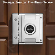 Plantex Main Door Deadbolt Lock Five Bullets/Stainless Steel Penta bolt/Door Lock Set with 4 Pin Cylindrical Keys with 5 Years of Warranty (Matt)