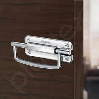 Plantex Door Stopper/5 Inch Baby Latch Kadi/Door Latch for Bathroom/Door Lock for Home/Office Doors - Pack of 1 (Chrome)