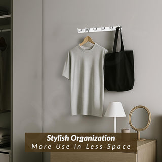 Plantex Wall Hooks for Hanging Cloth/Stainless Steel Towel Hangers/Bathroom Robe Hooks/Door Hangers/Wall Hook Rack/Hook Rail for Hanging Keys - 6 Hooks (Pack of 3, Chrome)