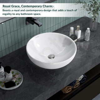 Plantex Platinum Ceramic Table Top Wash Basin/small Basin for Bathroom with 10 Years Glaze Warranty by Plantex (15.5 x 15.5 x 5 Inch - White)