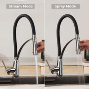 Plantex Designer Kitchen Sink Faucet/Pull Out Faucet for Kitchen Sink with 360Ã‚Â° Rotatable Flexible tap for Kitchen Sink Deck Mounted -(Chrome & Black)