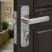 Plantex Door Lock for Main Door/Mortise Lock with 3 Keys/Brass Lock Body & Cylinder/Door Handle Set with 3 Year Warranty - (8136, Matt)