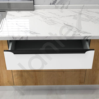 Plantex Profile Handle for Kitchen Cabinet/30 Inch Alluminium Drawer Profile Handle/Wardrobe Pull Handle for Home/Office/Hotel - Pack of 5 (Black)