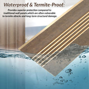 Plantex Louvers Panel for Wall/8 Feet Wall Panels/3D Charcoal Panel for Interior Walls DÃ©cor - Pack of 7 Covers - 56 Sq. Ft, Size-1 Feet x 8 Feet (WD-2204)