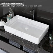 Plantex Platinum Tabletop Wash Basin for bathroom/Countertop Ceramic Washbasin/10 Years Glaze Warranty by Plantex (White, 23.5 x 13.5 x 4.5 Inch)