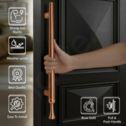 Plantex Main Door Handle/Stainless Steel & Aluminium Door Handle/450mm Pull-Push Handle for Home/Office/Hotel - Pack of 1 (DTMD-413, Rose Gold)