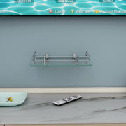 Plantex Glass Setup Box Stand Wall Mounted/Glass Shelf/Wall Shelf Rack/Wall Mount Holder with Wall Brackets (12 X 9 Inch)