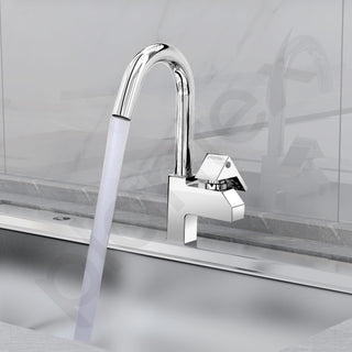 Plantex Pure Brass Sink Tap for Kitchen with 360° Swivel Spout/Kitchen Sink Tap with Water Saving Aerator-7 Year Warranty (PRI-312-Chrome)