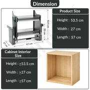Plantex Pull Down Kitchen Cabinet Organizer/2-Tier Storage Lift Basket with Glass Finish/Space-Saving Overhead Kitchen Storage Rack/Modular Kitchen Accessories (Metal, 600 mm, Grey)