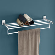 Plantex 304 Grade Stainless Steel 24 Inch Towel Rack For Bathroom/Towel Stand/Towel Hanger/Bathroom Accessories - Iris (Chrome)