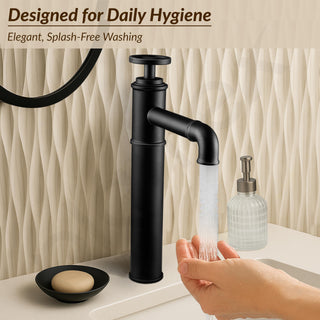 Plantex Pure Brass Basin Mixer Tap Hot and Cold/Single Lever Tap for Wash Basin/Mixer tap for Bathroom-(Matt Black Finish)