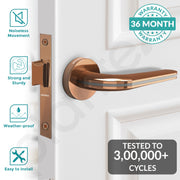 Plantex Heavy Duty Door Lock ÃƒÂ¢Ã¢â€šÂ¬Ã¢â‚¬Å“ Bathroom Door Lock/Mortise Keyless Handle Set for Home/Bathroom/Store Room/Balcony/Office with Baby Latch ÃƒÂ¢Ã¢â€šÂ¬Ã¢â‚¬Å“ (7077 ÃƒÂ¢Ã¢â€šÂ¬Ã¢â‚¬Å“ Satin Black & PVD Choco)
