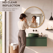 Plantex Aluminium Frame Mirror for Wall/Round Wall Mount Mirror for Bedroom/Dressing Room/Living Room/Entryway - (Dia- 20in - Gold)
