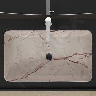 Plantex Ceramic Tabletop Washbasin/Bathroom Sink/Basin for Bathroom/Wash Basin for Restaurant, Hotel (Marble Finish)