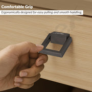 Plantex Drawer Kadi/2 Inch Chest Handle for Drawer/Square Cabinet Kadi/Pull-Push Small Kadi for Home/Office Drawer - Pack of 2 (SH-358, Satin Black)