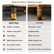 Plantex 3 Inch Sofa Leg for Bed Furniture/Aluminium Sofa Leg for Table/Support Legs/Furniture Leg - Pair of 2 (4 Piece) (DTS-77, Brass Antique & Gold)