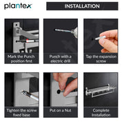 Plantex Foldable Towel Rack for Bathroom/Space Aluminium Towel Holder/24 Inch Towel Hanger/Bathroom Accessories - Pack of 1 (Silver)