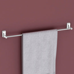 Plantex Pure Brass Towel Rod for Bathroom/Towel Holder/Cloth Hanger for Bathroom/Bathroom Accessories - 24 Inch (Chrome Finish) Superb