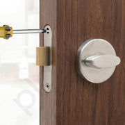 Plantex Bathroom Indicator with Lock/Stainless Steel Red and Green Indicator Keyless Door Lock/Round Toilet Partition Door Lock - Pack of 1 (Matt)