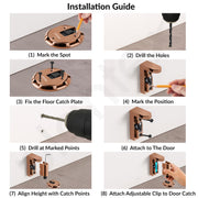 Plantex Door Stopper for Home/Floor Mounted Doors Stopper/Door Stoppers for Hotel/Office -Pack of 1 (Rose Gold)