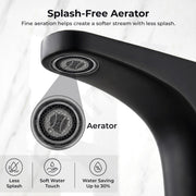 Plantex Wash Basin Mixer Tap/Brass Hot & Cold Basin Mixer Faucet/Deck Mount Pillar Spout for Bathroom Sink - Pack of 1 (4603, Black)