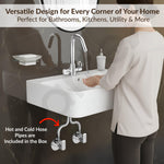 Plantex Mixer Tap for Bathroom/Wash Basin Tap Hot and Cold/Bathroom Accessories/Water Tap/Sink Tap for Wash Basin - (Flip, Chrome)