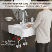 Plantex Mixer Tap for Bathroom/Wash Basin Tap Hot and Cold/Bathroom Accessories/Water Tap/Sink Tap for Wash Basin - (Flip, Chrome)