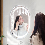 Plantex LED Bathroom Mirror with 3 Tone/Designer Mirror for Living Room/Bedroom/Dressing Room - Capsule Shape (HM-002, 18 X 24 Inch)