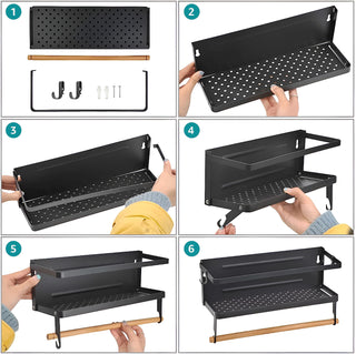 Plantex Magnetic Spice Rack for Refrigerator,Spice Storage Fridge Shelf for Kitchen Organizer,Easy to Use,Drill free-Bathroom Accessories