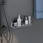 Plantex Bathroom Shelf for Wall Steel/Wall Mounted Shelf for Kitchen with Railings/Washroom Organizer (16 inch, Chrome)